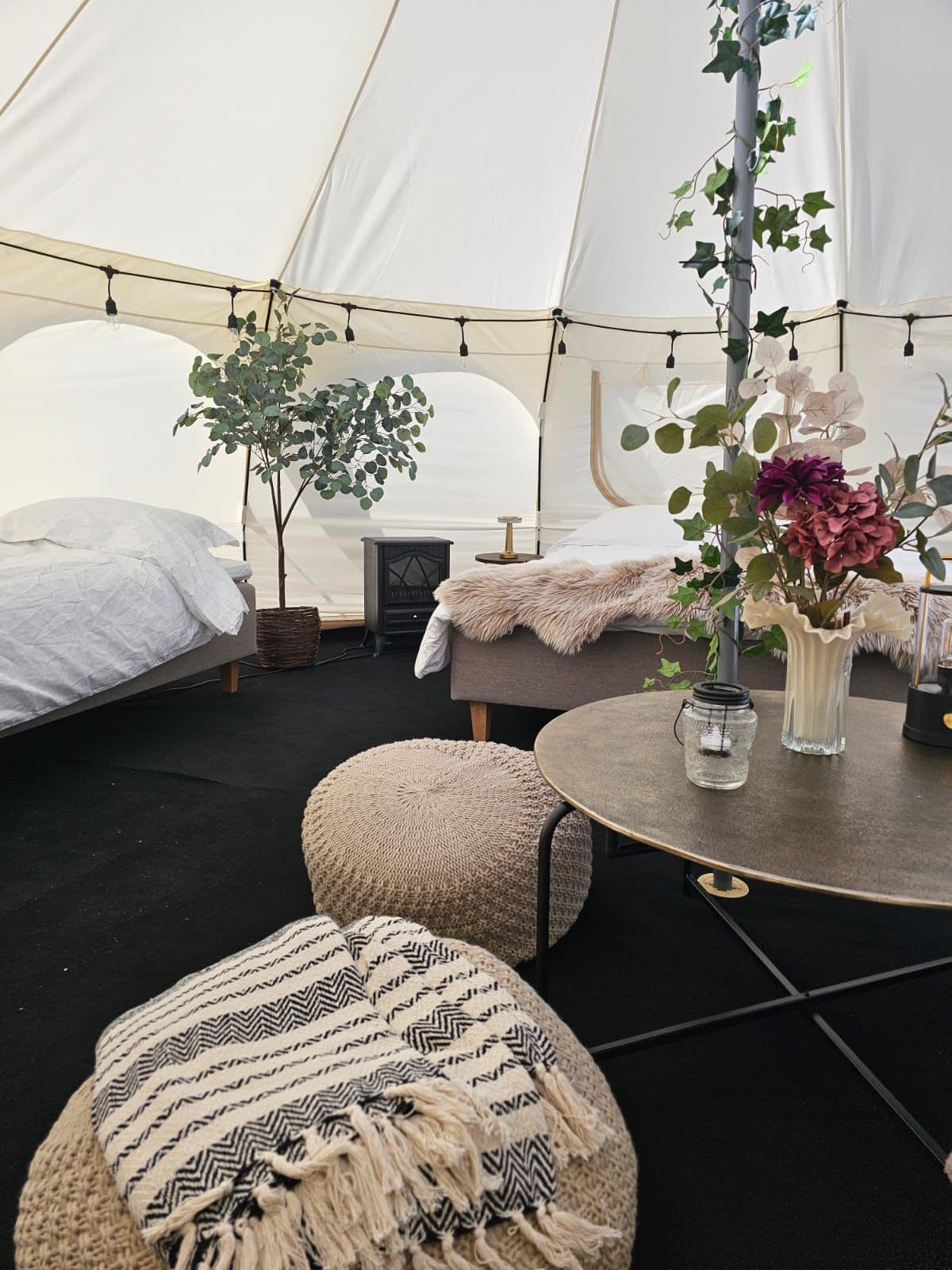 Cosy glamping interior