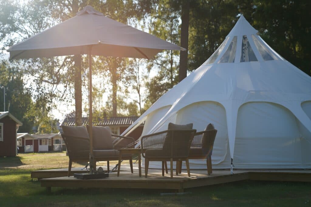 Glampingtelt med 4 sengepladser
